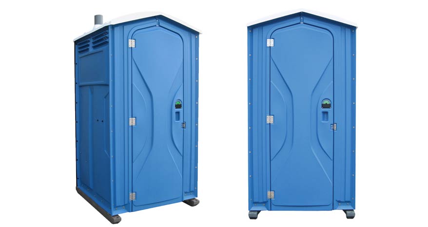 Long-term porta potty units on site in New Albany, Indiana